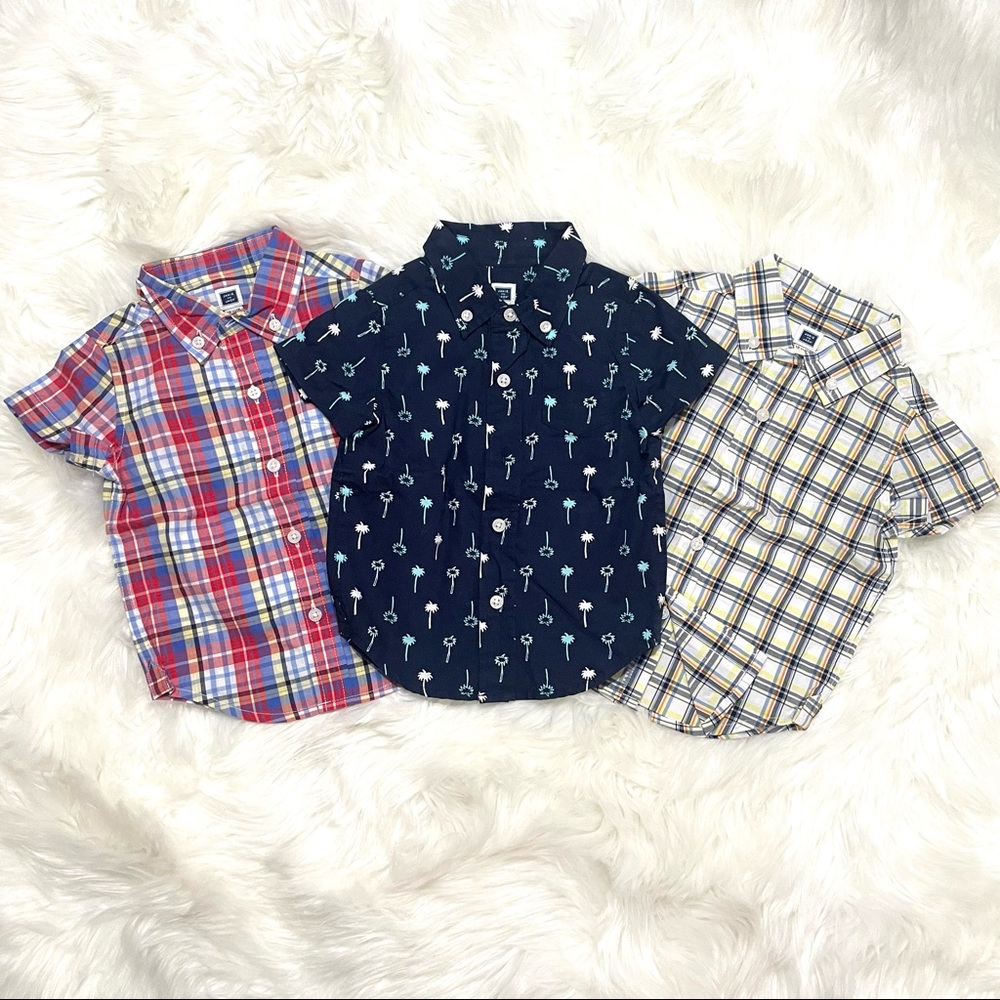 NTW Janie n Jack BUNDLE plaid button down shirts